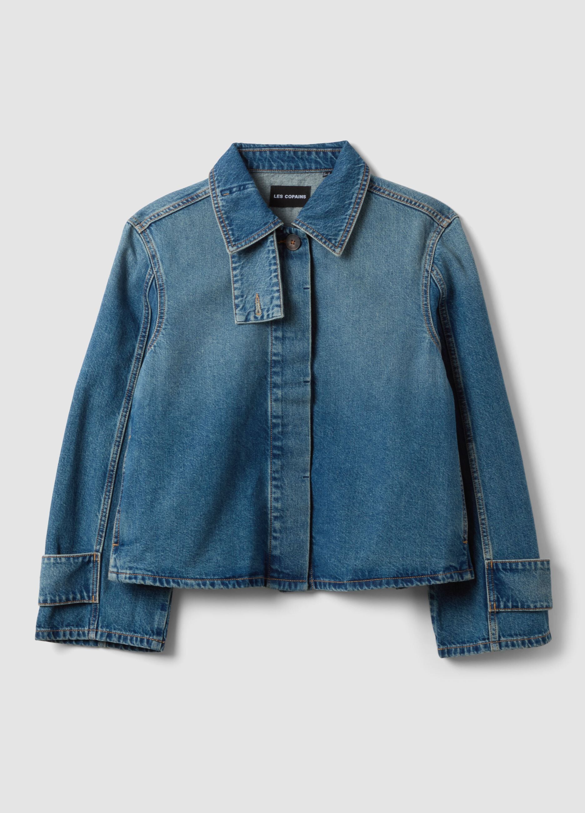 Blue oversized pure-cotton denim jacket