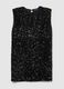 Sleeveless black dress with regular fit and sequins_4