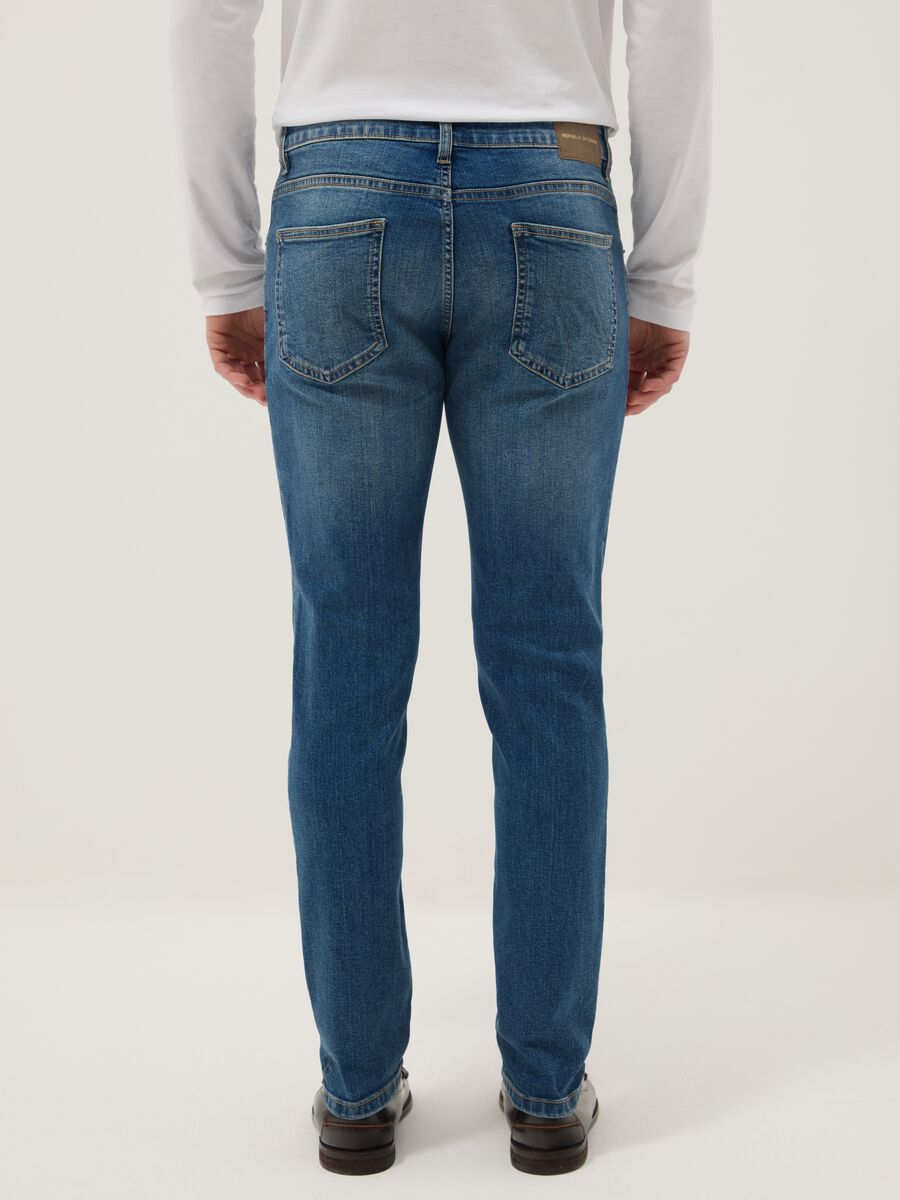 Blue Stretch Cotton Skinny Fit Jeans_2