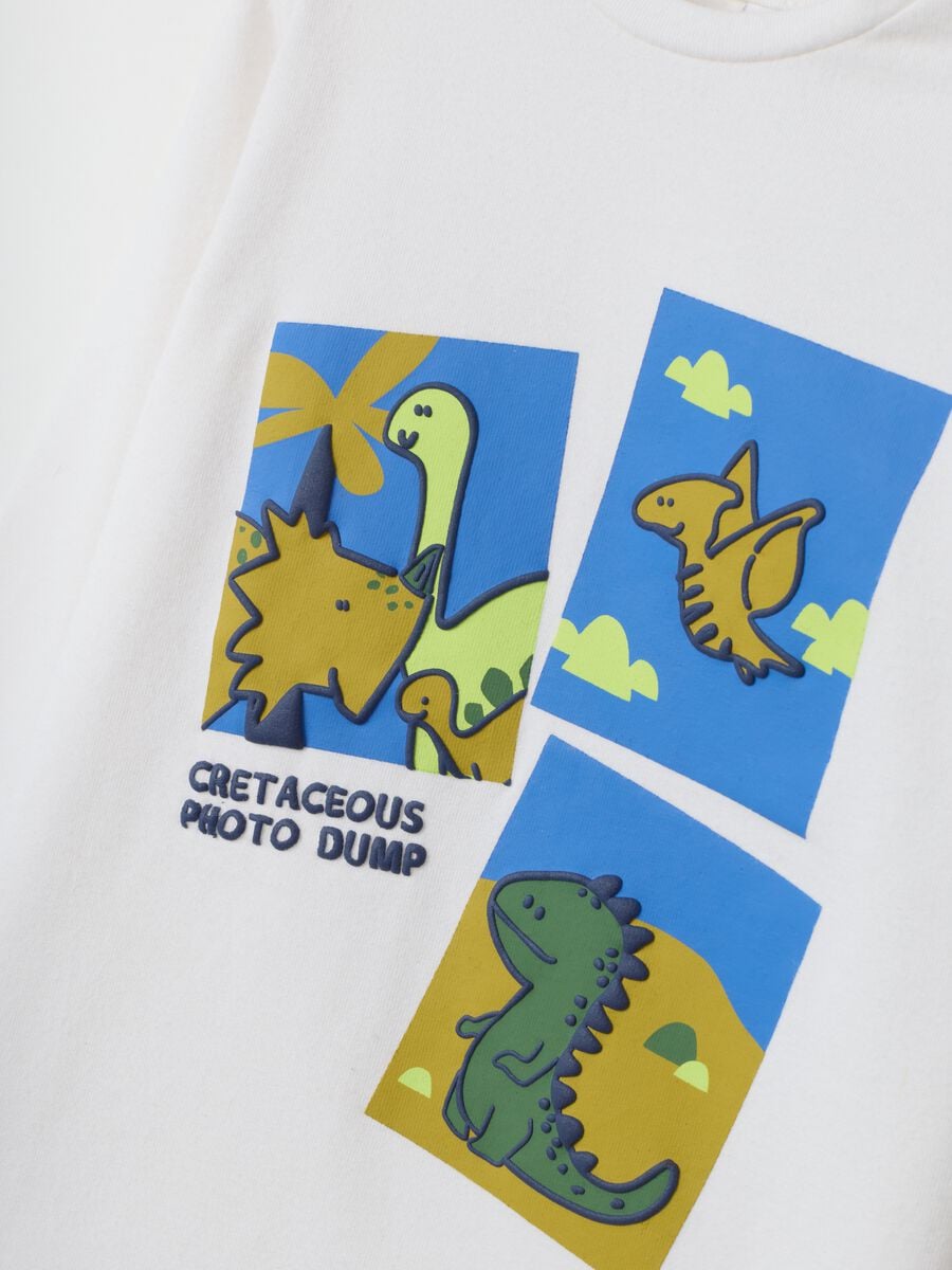 T-shirt bianca girocollo in cotone organico elasticizzato_2