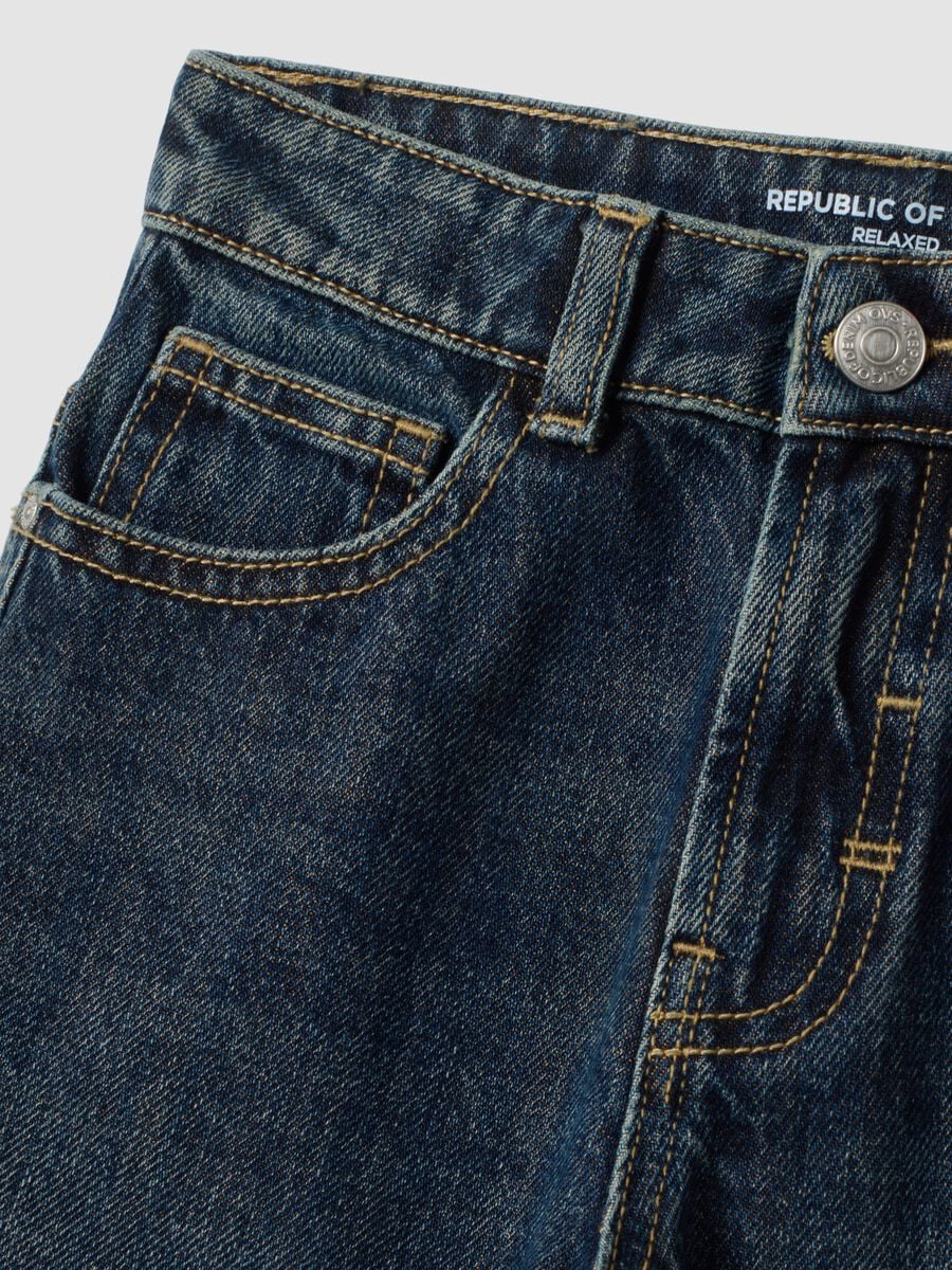 Blaue Relaxed-Fit-Jeans aus reiner Baumwolle f&uuml;r Jungen_2