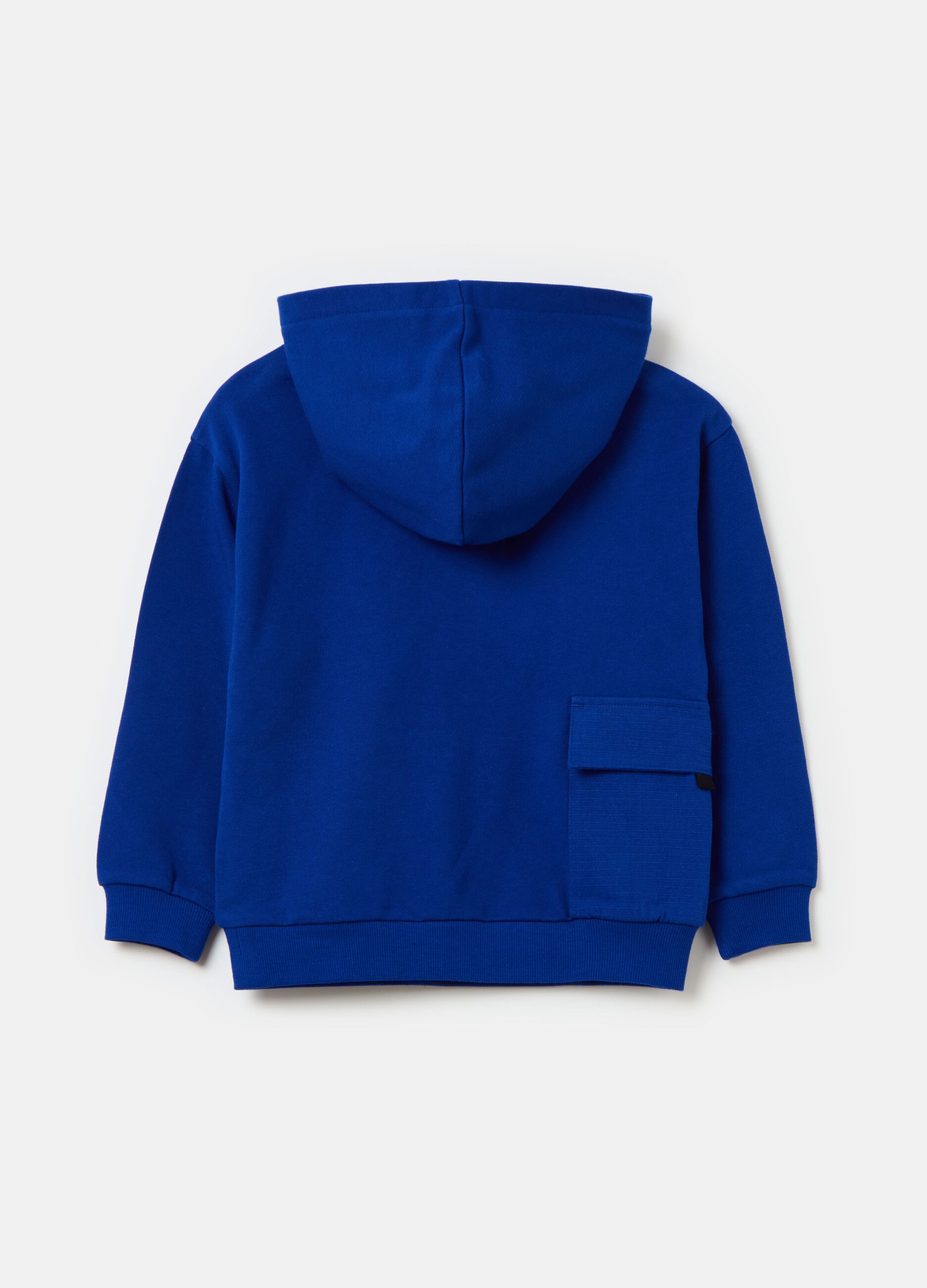 French terry sweatshirt with hood and pocket