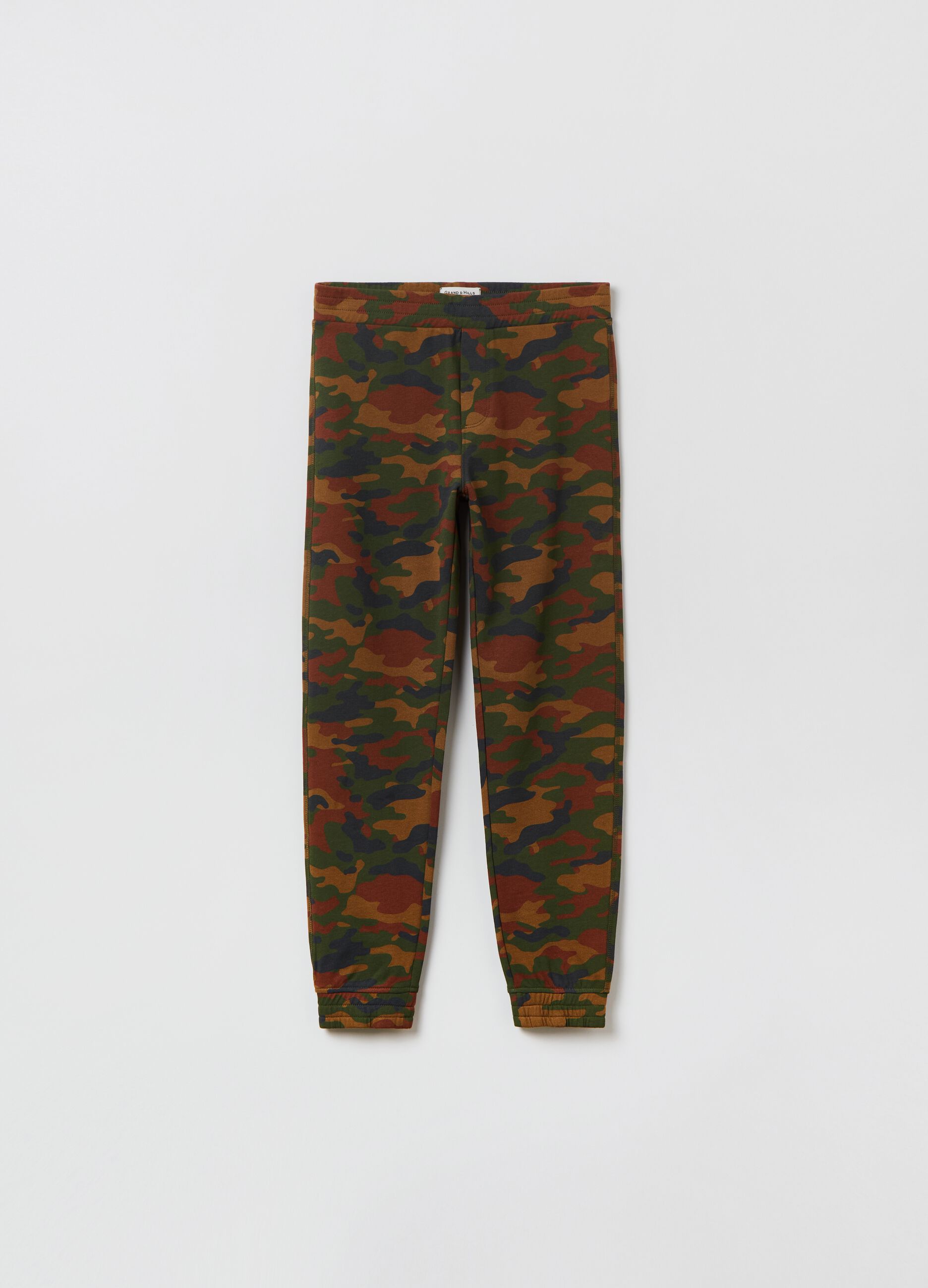 Camouflage cotton joggers
