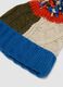 Multicolour knitted hat with pom-pom_1