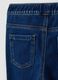 Blue flare-fit stretchy cotton jeggings for girls_3