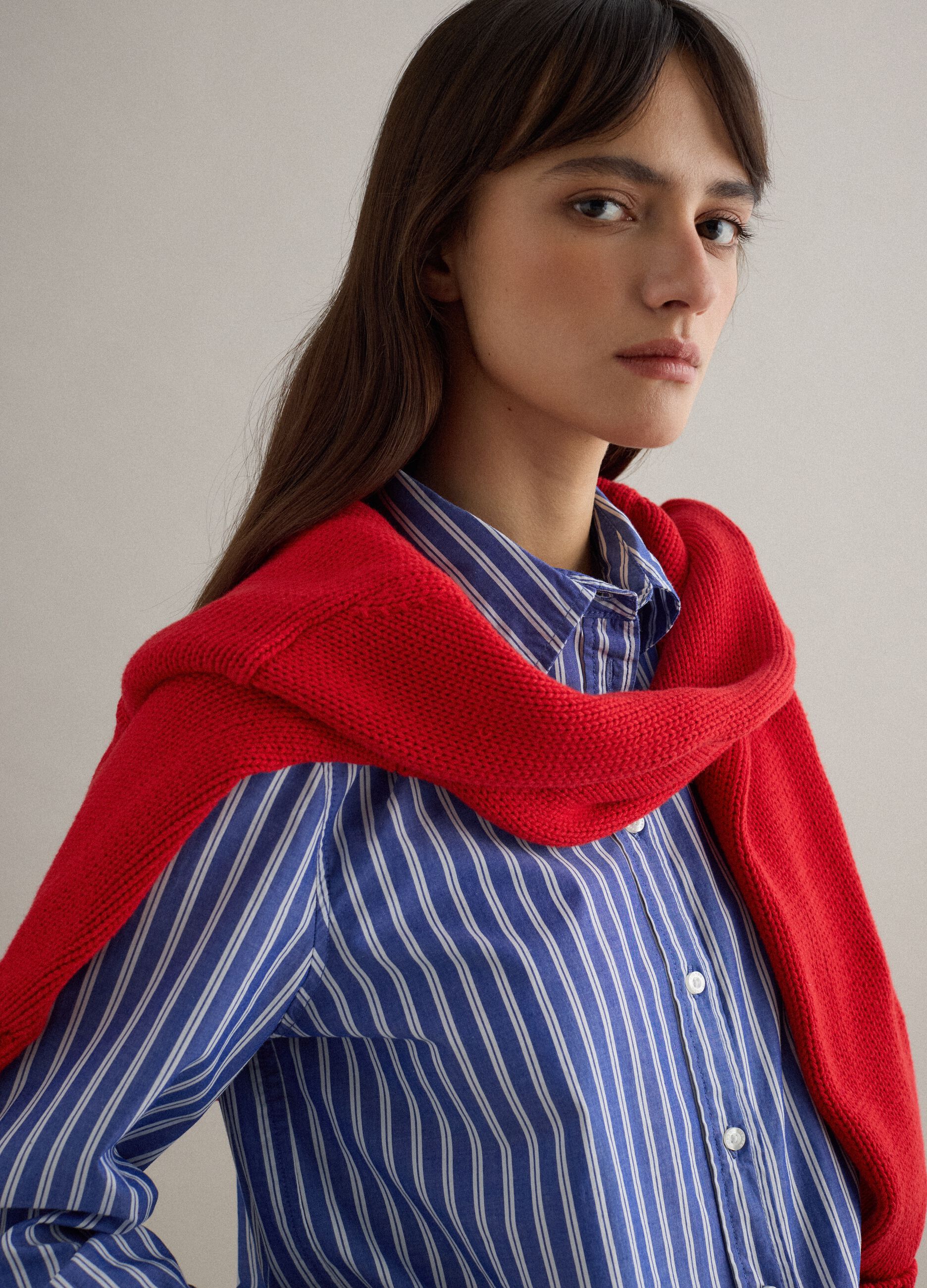 Mehrfarbig gestreiftes Hemd aus reiner Baumwolle, Regular Fit