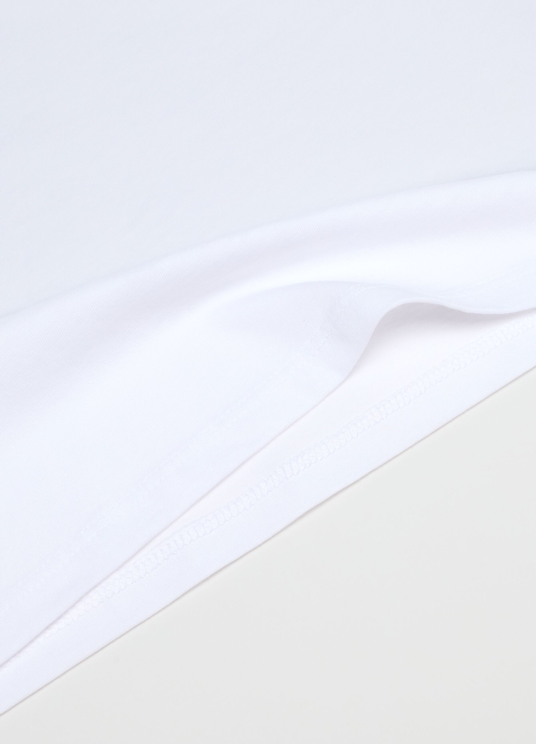 Pack of two white children's vests in pure cotton regular fit