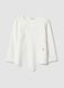White long-sleeved regular-fit stretch cotton blouse_0