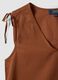 Brown pure cotton blouse with floral print_5
