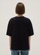 Oversized fit black short sleeve pure cotton t-shirt_3