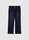 Weit geschnittene Jeans aus blauem Stretch-Baumwolle_0