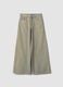 Girls&rsquo; grey wide-leg pure cotton jeans_0