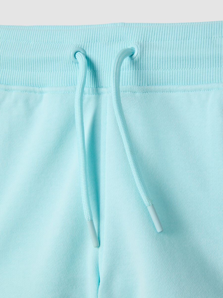 Girls&rsquo; light blue pure cotton regular-fit shorts_2