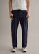 Blue cotton blend stretch jogger trousers regular fit_1