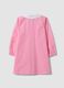 Pink gingham nursery apron with zip, white collar and Frozen embroidery_1
