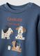 Blue organic cotton puppy-print pyjamas for baby_2