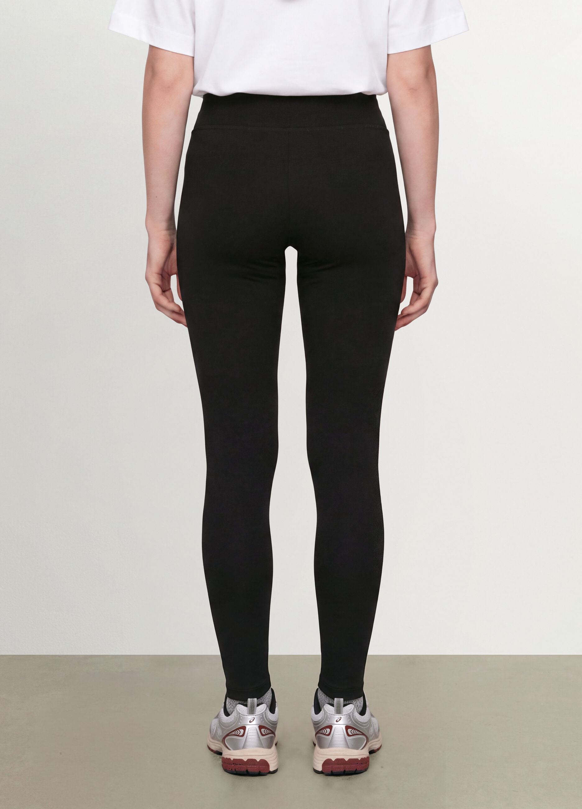 Schwarze Slim-Fit Leggings aus elastischer Baumwolle