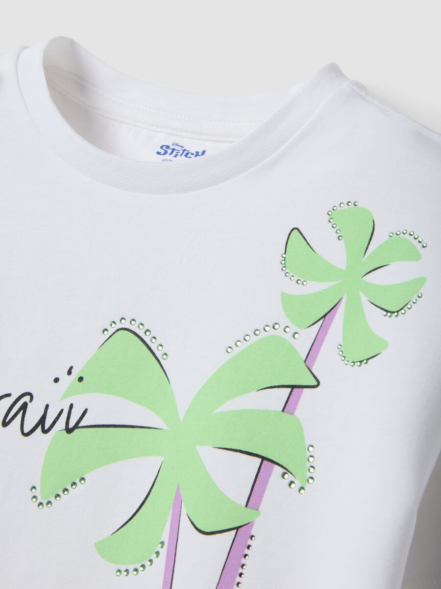 Girls' White Stretch Cotton T-shirt Regular Fit_2