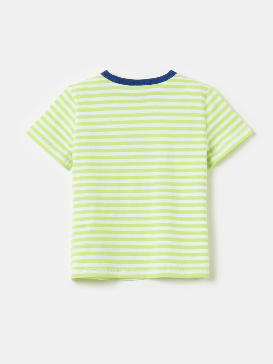 Striped T-shirt with pocket and embroidery_1