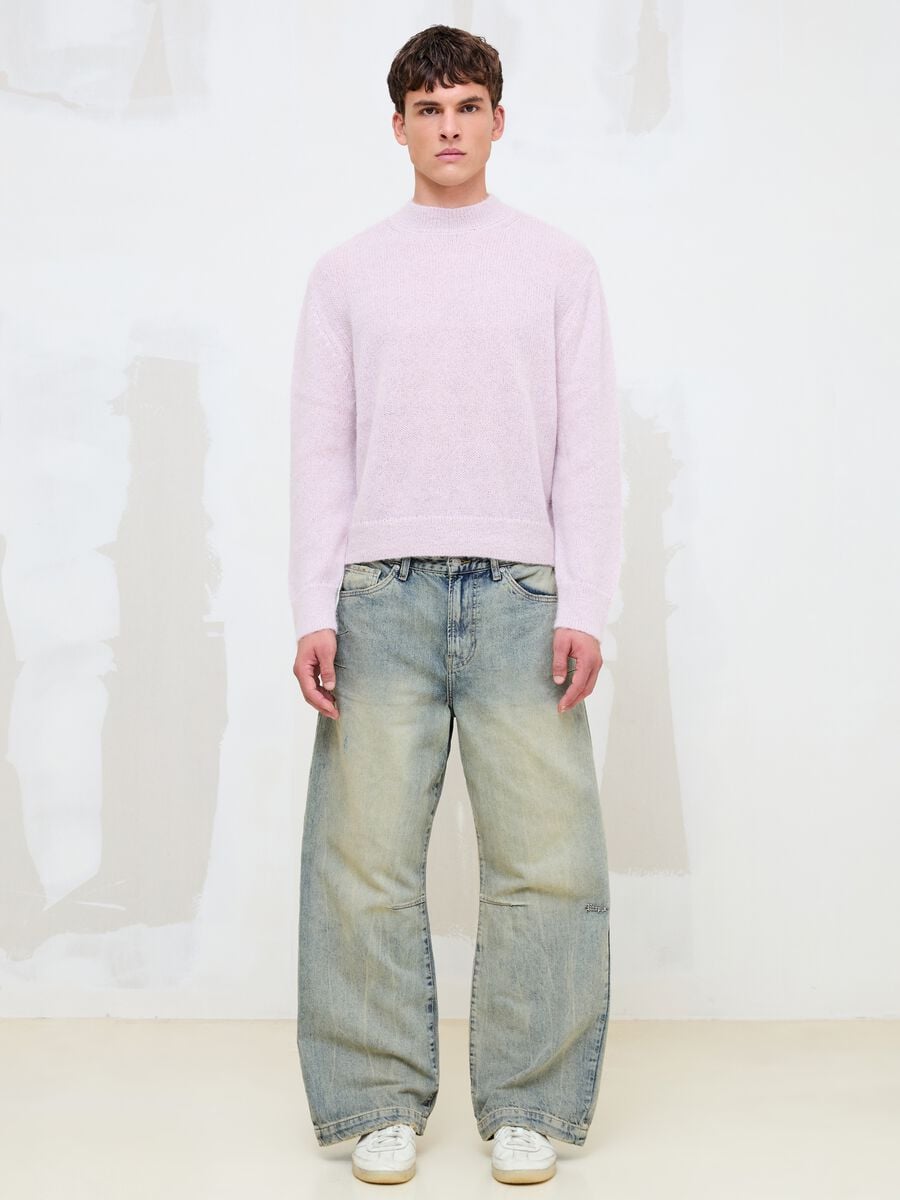 Light Pink Mohair Crew-Neck Jumper_2