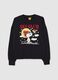 Black crewneck sweatshirt in cotton blend regular fit with Peanuts print_4