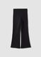 Schwarze Flare-Hose aus Bio-Baumwolle_1