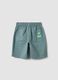 Light blue pure cotton shorts with elasticated waistband_1