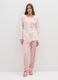 Pink pure cotton regular fit pyjamas with buttons_0