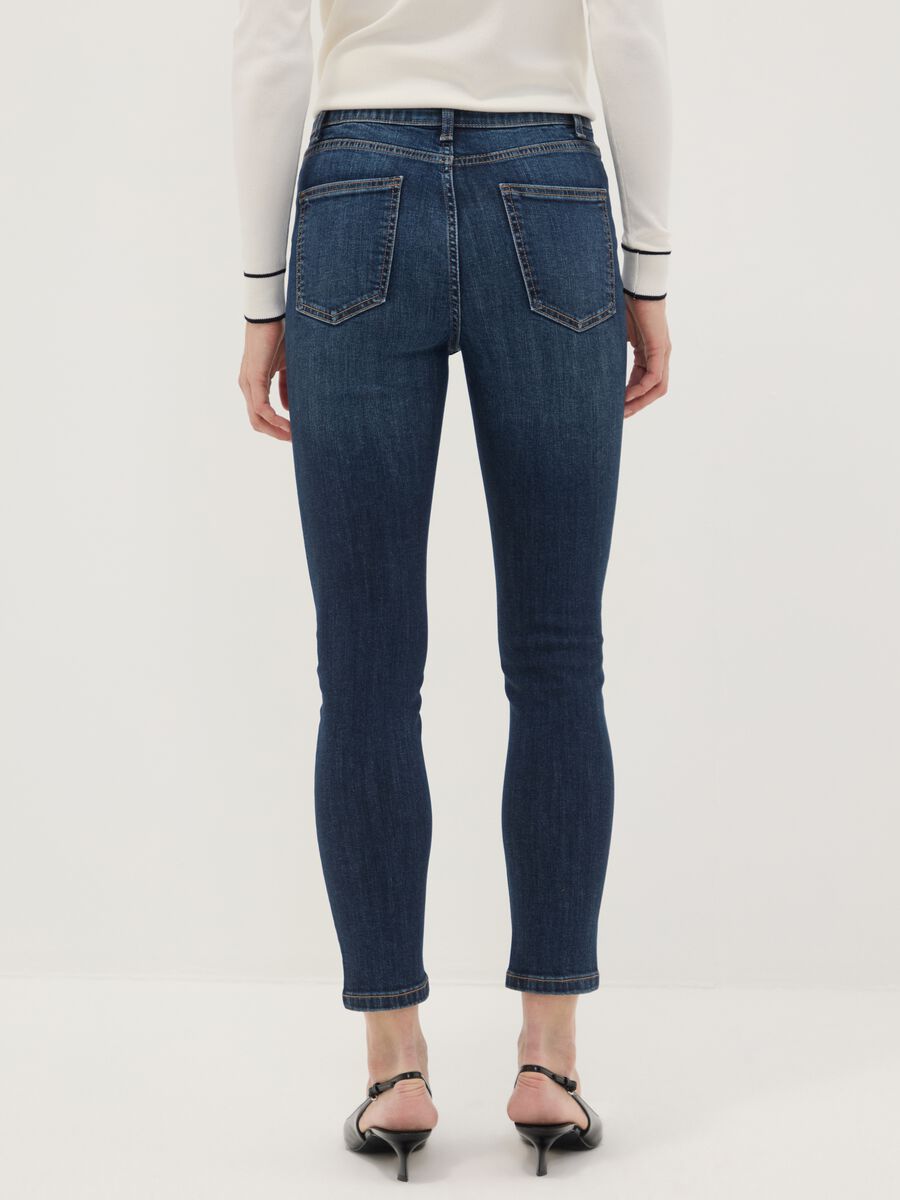 Mid-wash skinny-fit jeans in stretch cotton_2