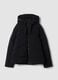 Black padded hooded jacket, regular fit_0