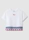 Girls' white pure cotton T-shirt regular fit with embroidery_0