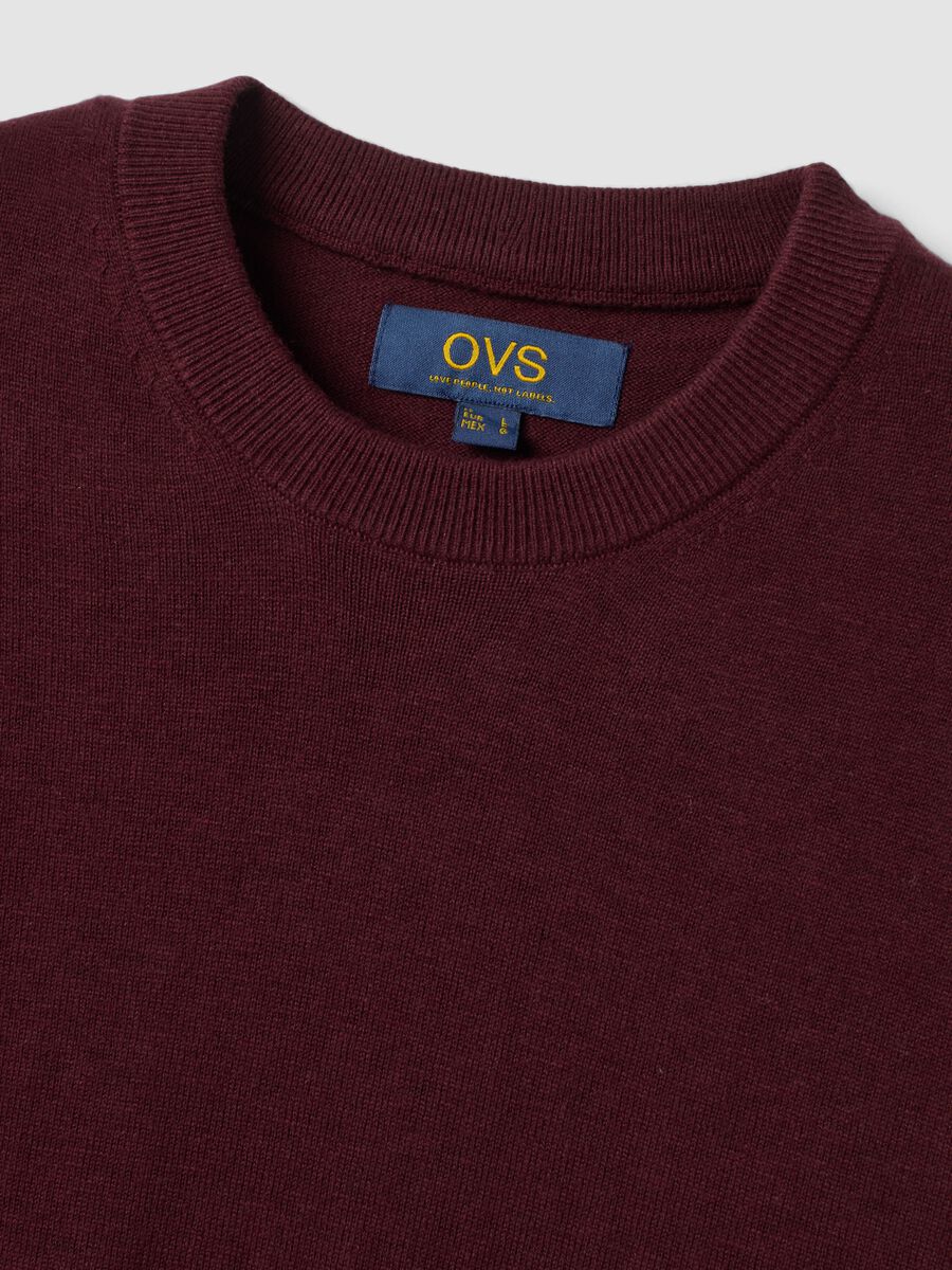 Red cotton and cashmere-blend crew-neck jumper_1