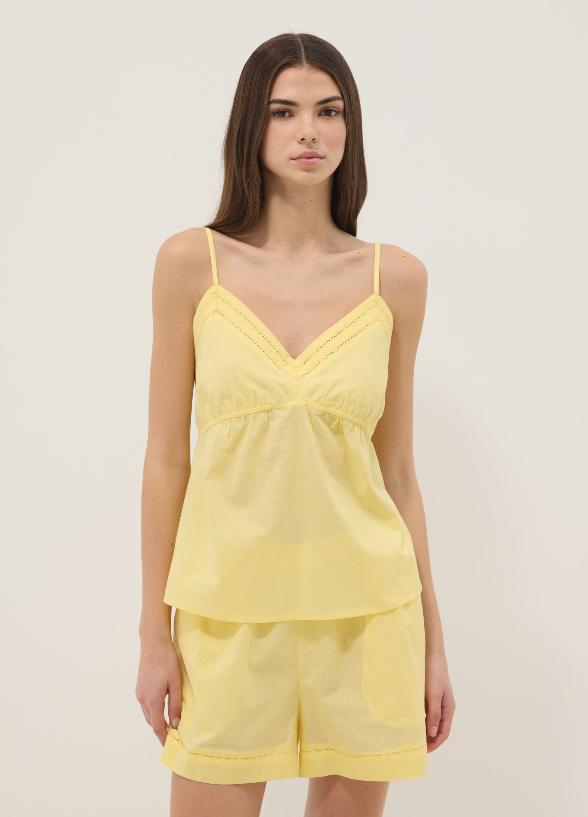 Yellow organic cotton pyjamas