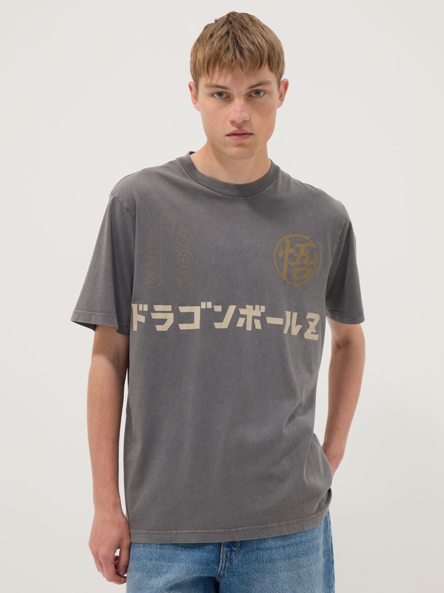 Grey short-sleeve pure cotton T-shirt_0
