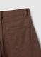 Brown stretch cotton flare trousers_5
