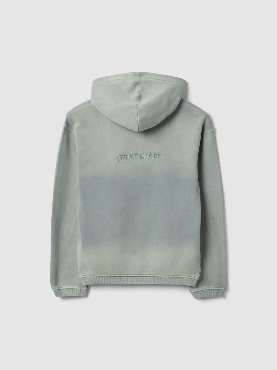 Green Tie-Dye Oversized Fit Boys' Pure Cotton Sweatshirt_4