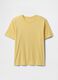 Short Sleeve Yellow Cotton T-shirt_4