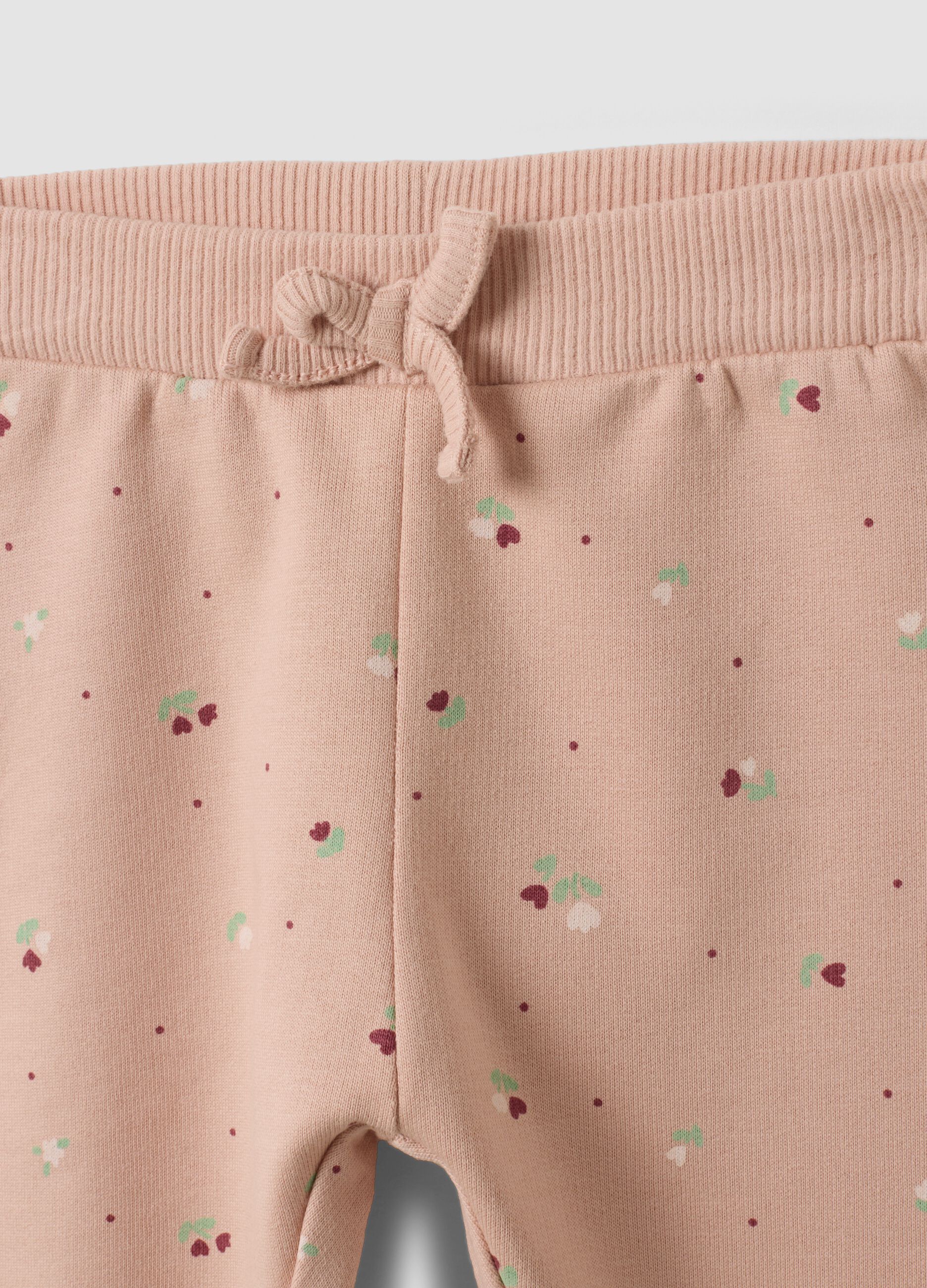 Rosa Set aus reiner Bio-Baumwolle mit langen &Auml;rmeln f&uuml;r Baby-M&auml;dchen