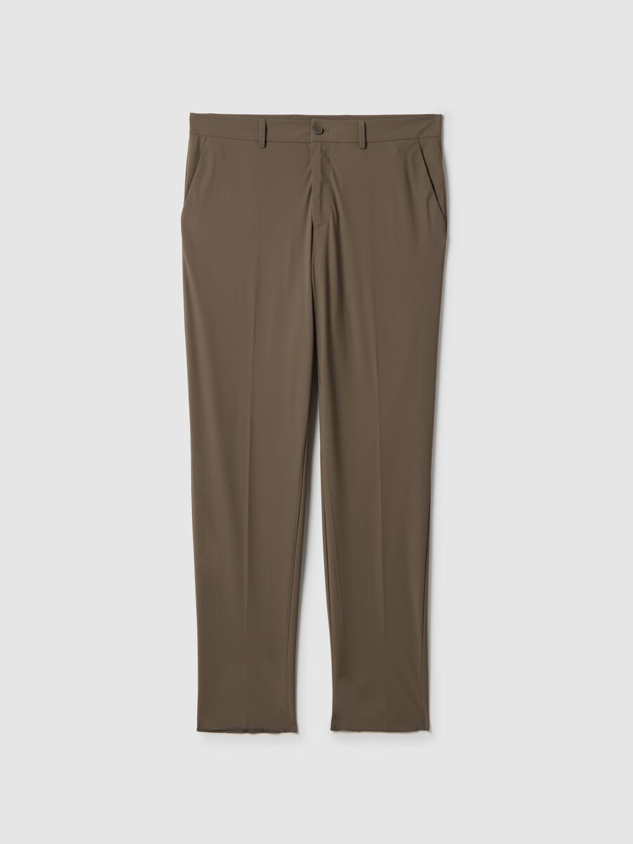 Brown formal trousers regular fit_4