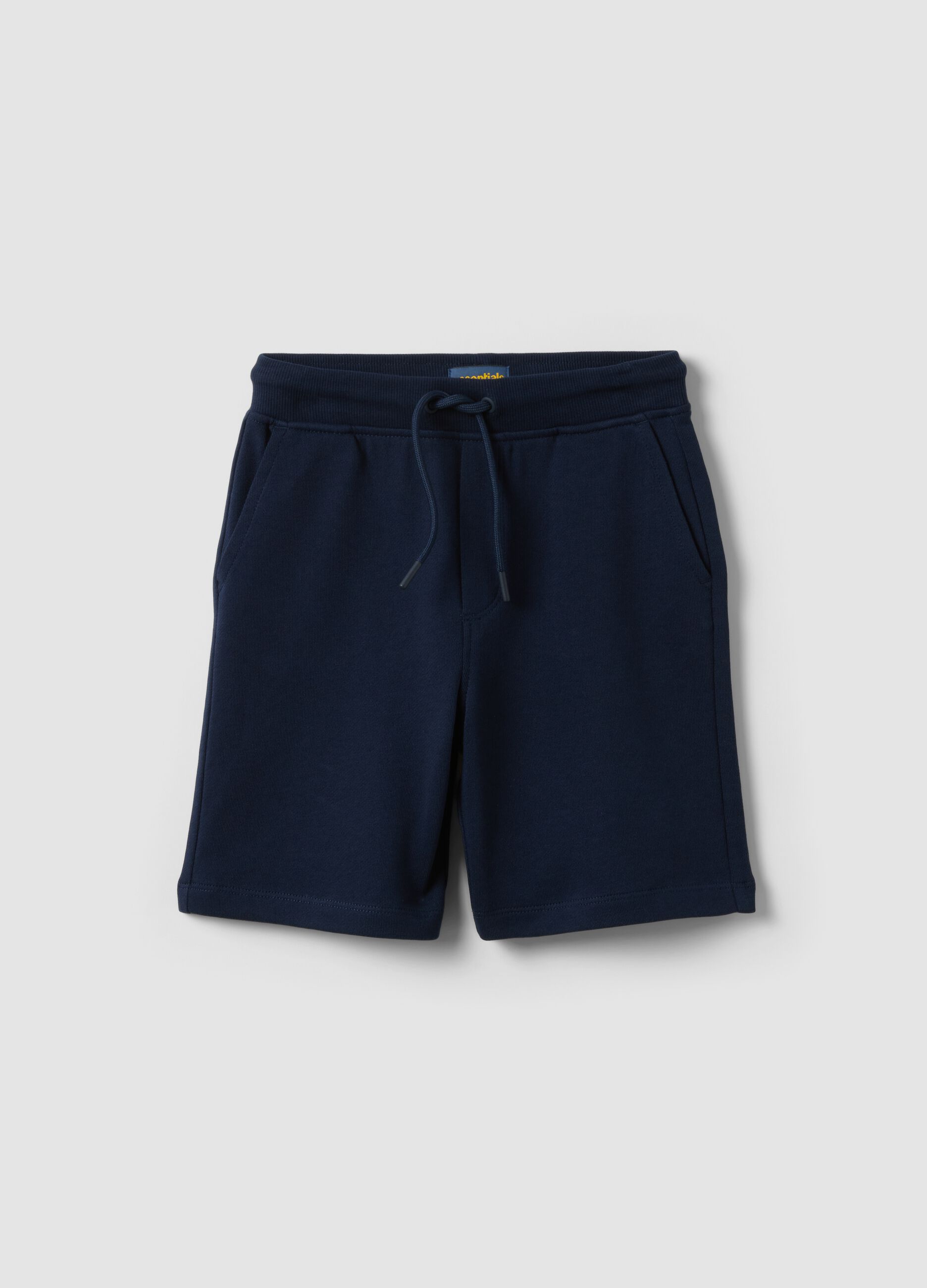 Boys&rsquo; blue pure cotton slim-fit shorts