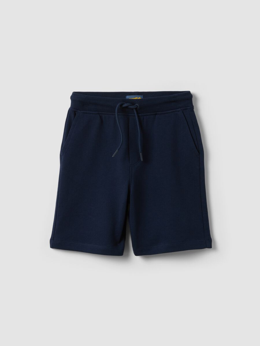 Boys&rsquo; blue pure cotton slim-fit shorts_0