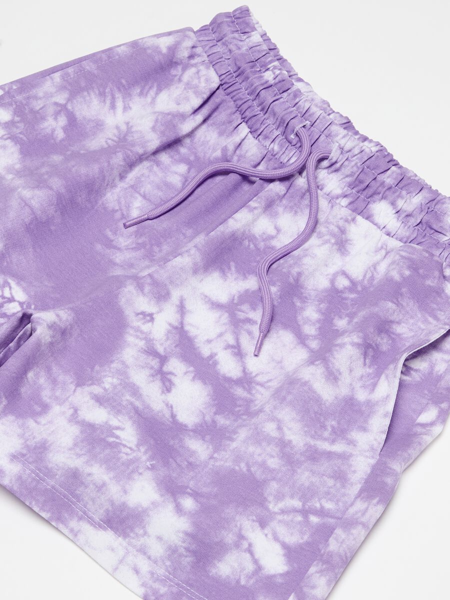 Tie dye shorts in French terry_2