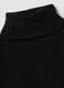 Schwarzes Stretch-Wollkleid mit Rollkragen_1