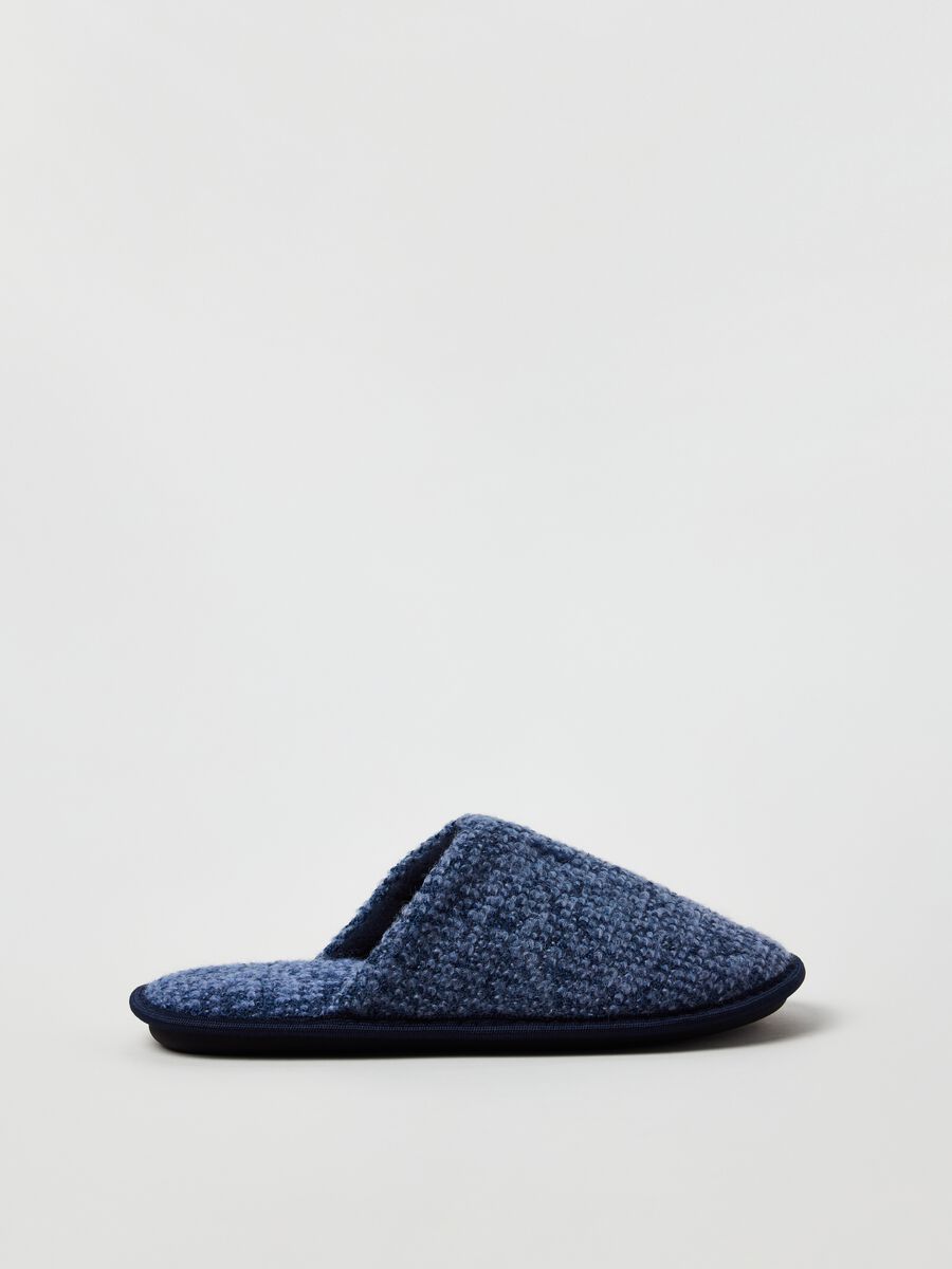 Bouclé-effect slippers_0