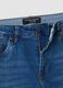 Blue stretch cotton slim tapered jeans_1