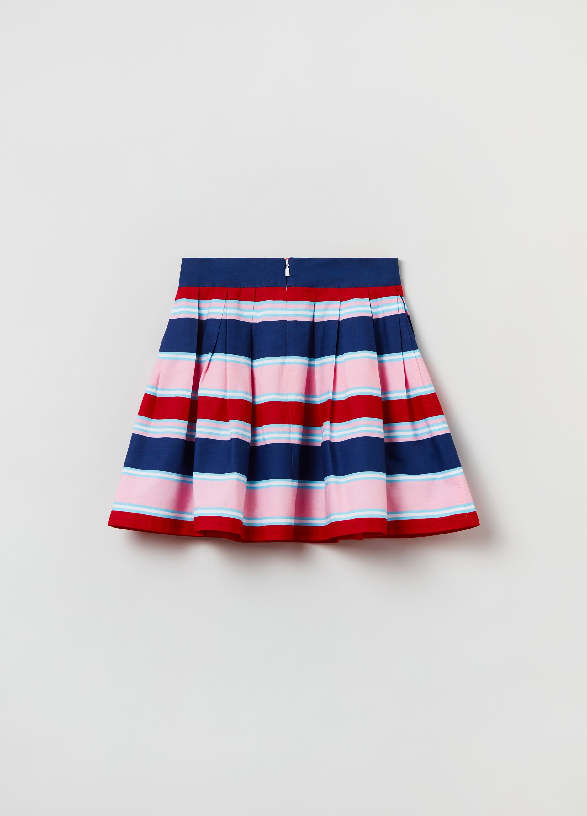 Striped pleated skirt_1