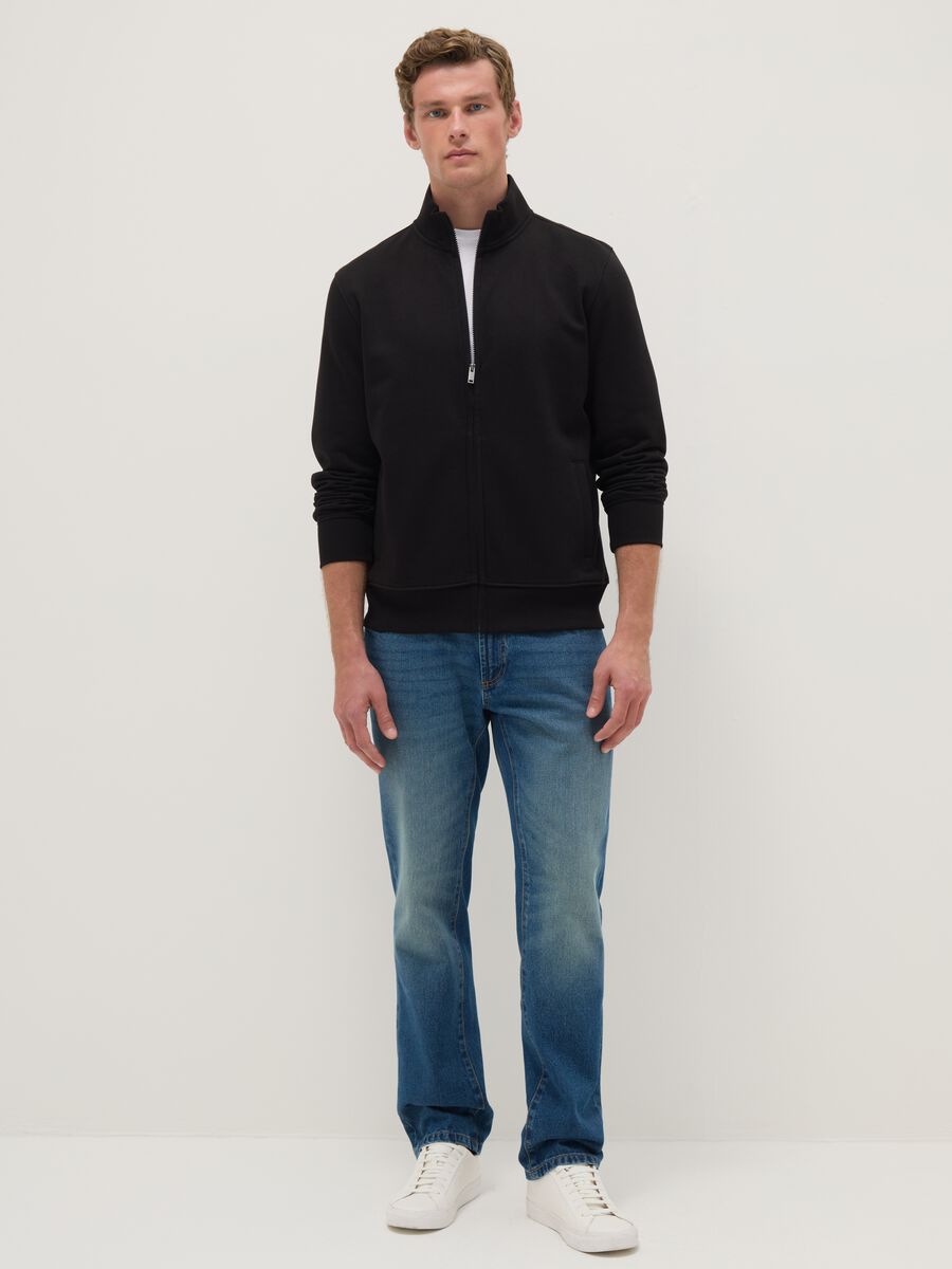 Pure Cotton Blue Regular Fit Jeans_0