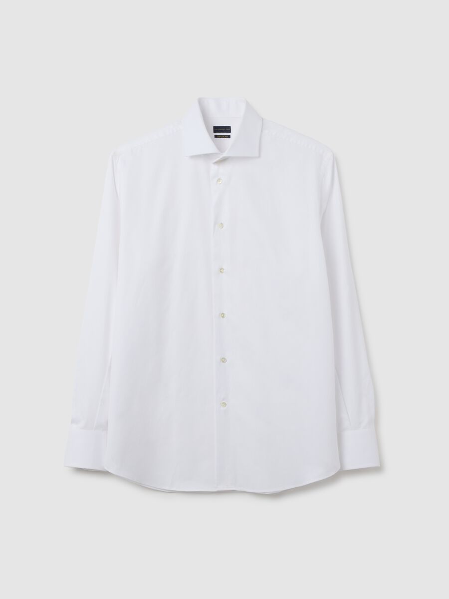 Men's pure cotton white regular fit shirt_4