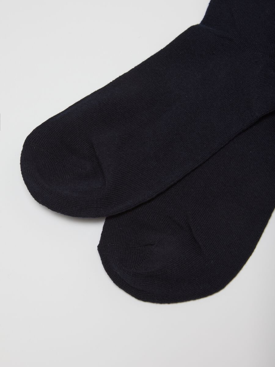Multipack of long blue socks in stretch cotton blend_1
