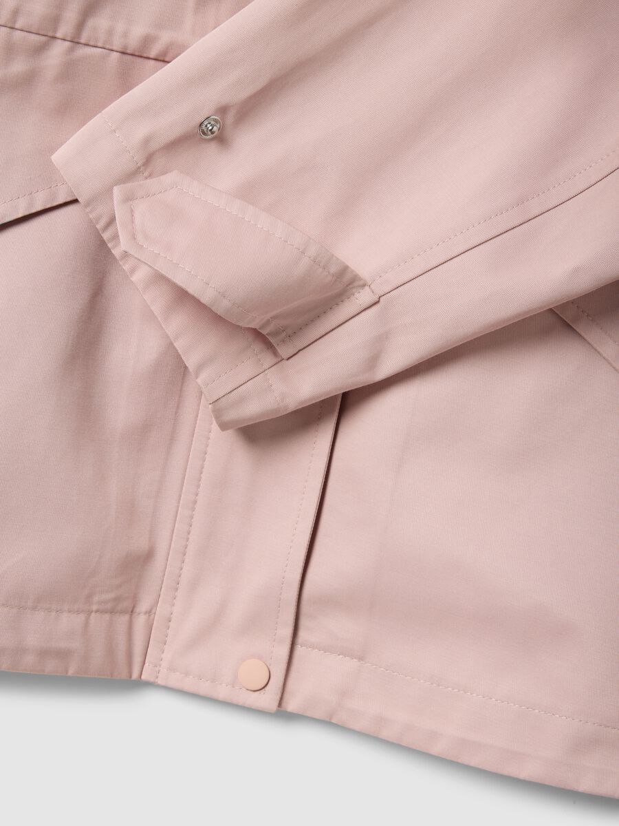 Casaco Regular Fit Rosa de Mistura de Algod&atilde;o com Fecho e Capuz_5